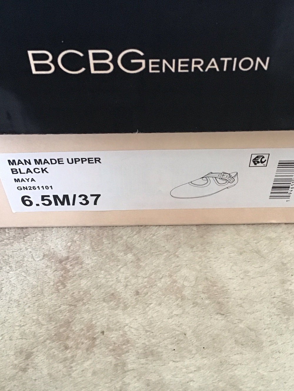 BCBGeneration Maya Black Patent Mary Jane Flat with Buckle - Picture 6 of 6